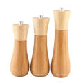 Shaker de sal de bambú de forma redonda